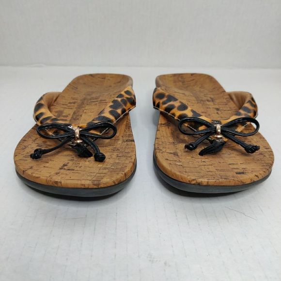 Vionic Shoes Vionic Cassie Rest Flip Flop Thong Cheetah Leopard